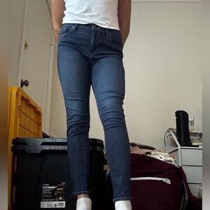 PAIGE Women's Dark Blue Skinny Jeans